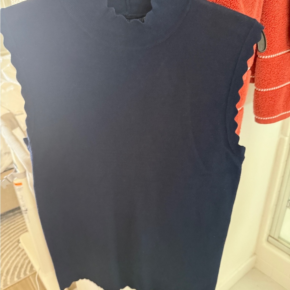 Navy Sleeveless Women's Top